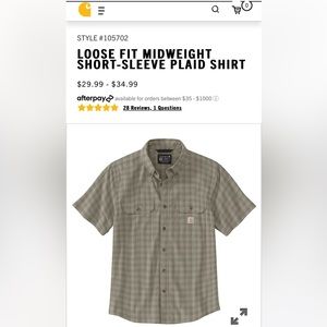 Brand New Men’s Carhartt Force Relaxed Fit Shirt